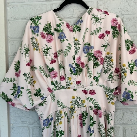 Alexa Admor Floral Dolman Sleeve V-Neck Size 10 Dress - Picture 5 of 9